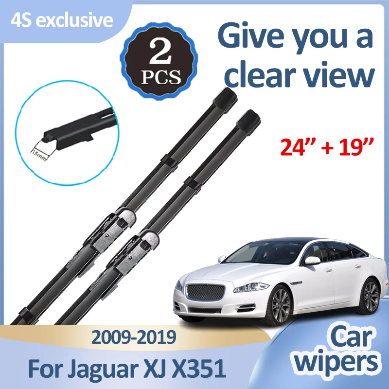 

Car Front Wiper Blades For Jaguar XJ X351 Body Kit 2009-2019 Durable Noise Reduction Windshield Wipers Blades Strip Accessories