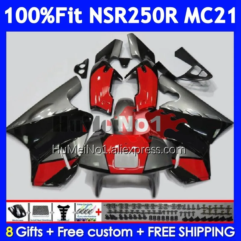 Injection For HONDA NSR250R MC21 PGM3 1990 1991 1992 1993 15No.19 NSR250 Red grey blk NSR 250 R RR NSR 250R 90 91 92 93 Fairing