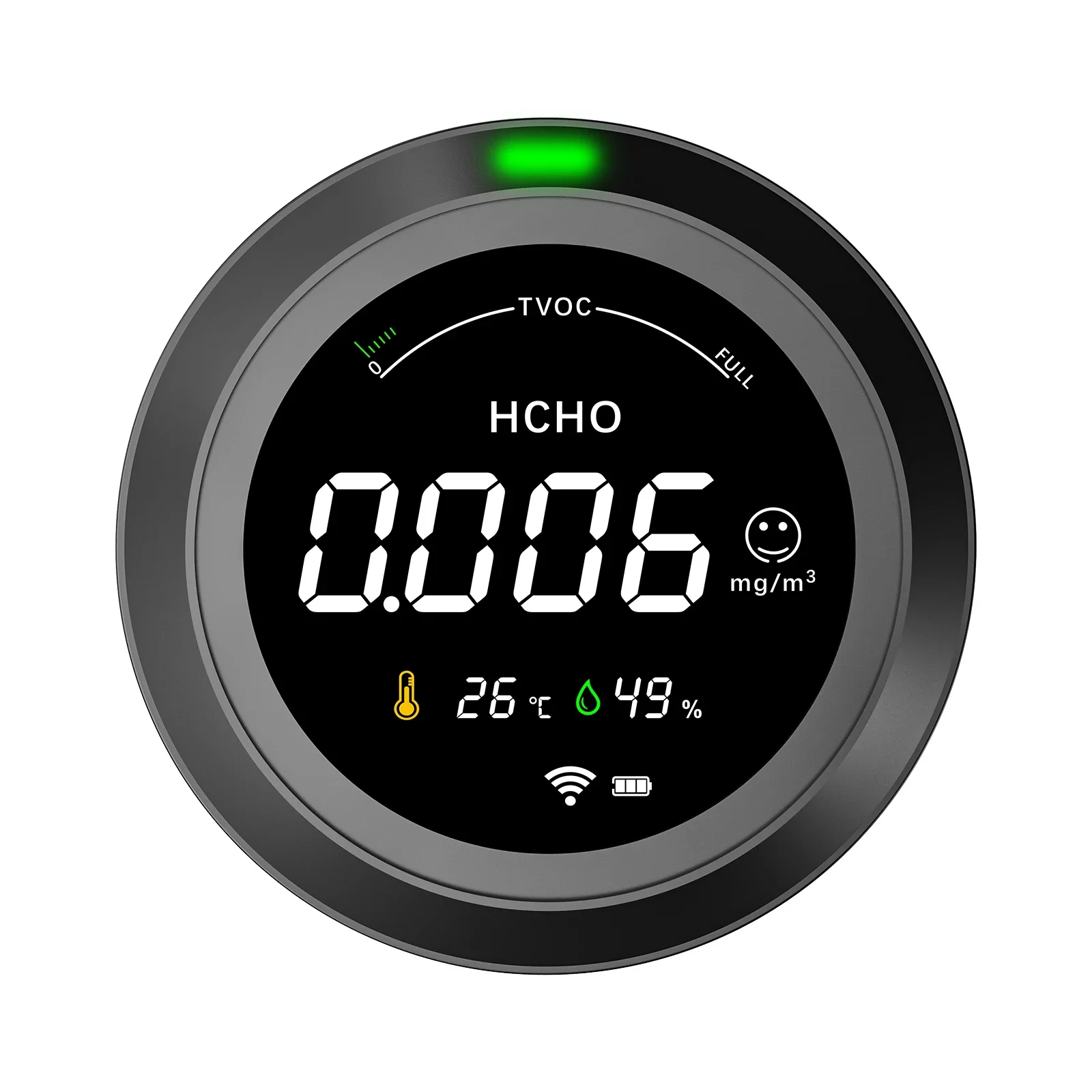 FABISENSE 5-in-1 Tuya Smart WiFi Air Quality Monitor HCHO TVOC Tester Temperature Humidity Meter suitable for indoor and outdoor