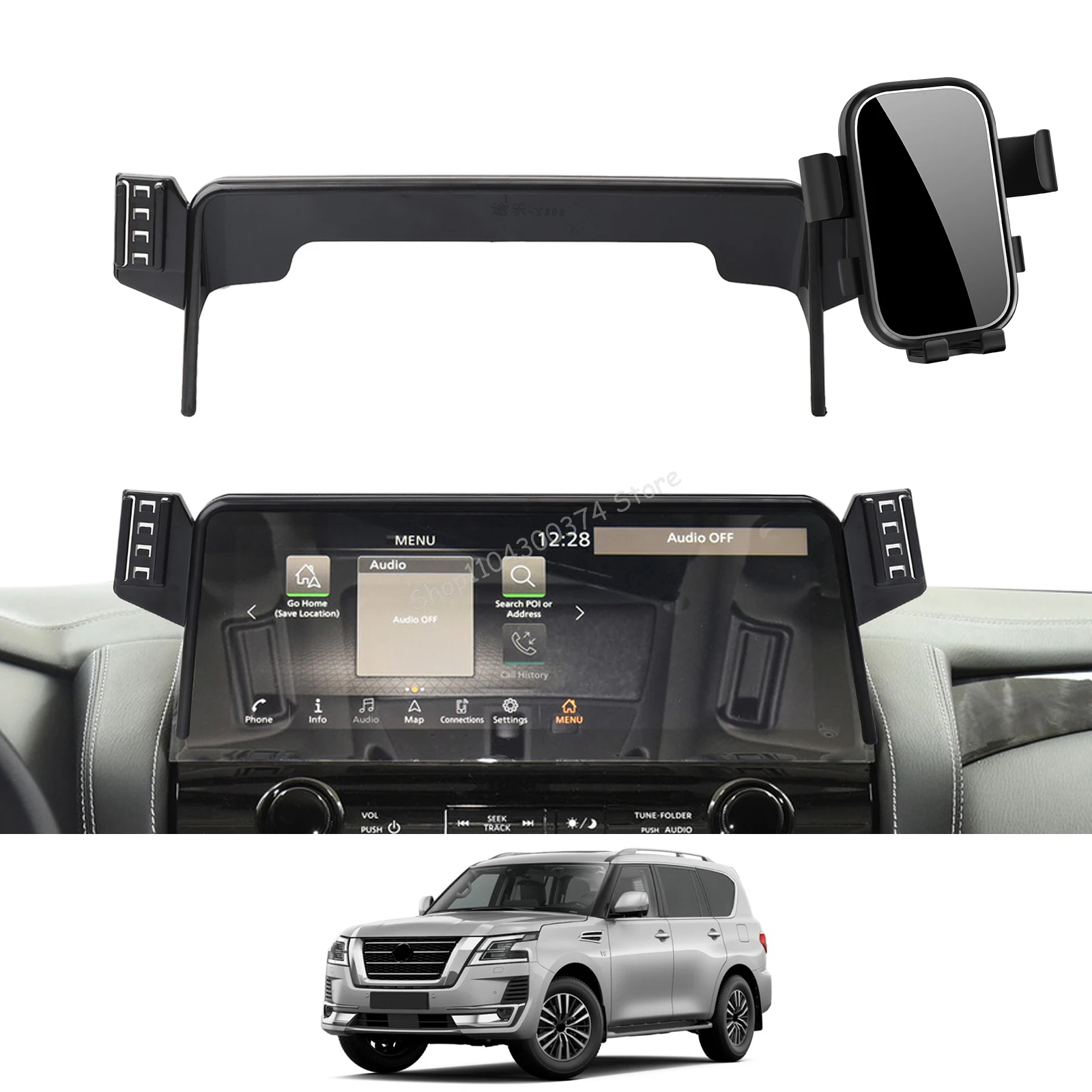 

Car Mobile Phone Holder for Nissan Patrol 2023 2024 GPS Bracket Navigation Stand Auto Accessories