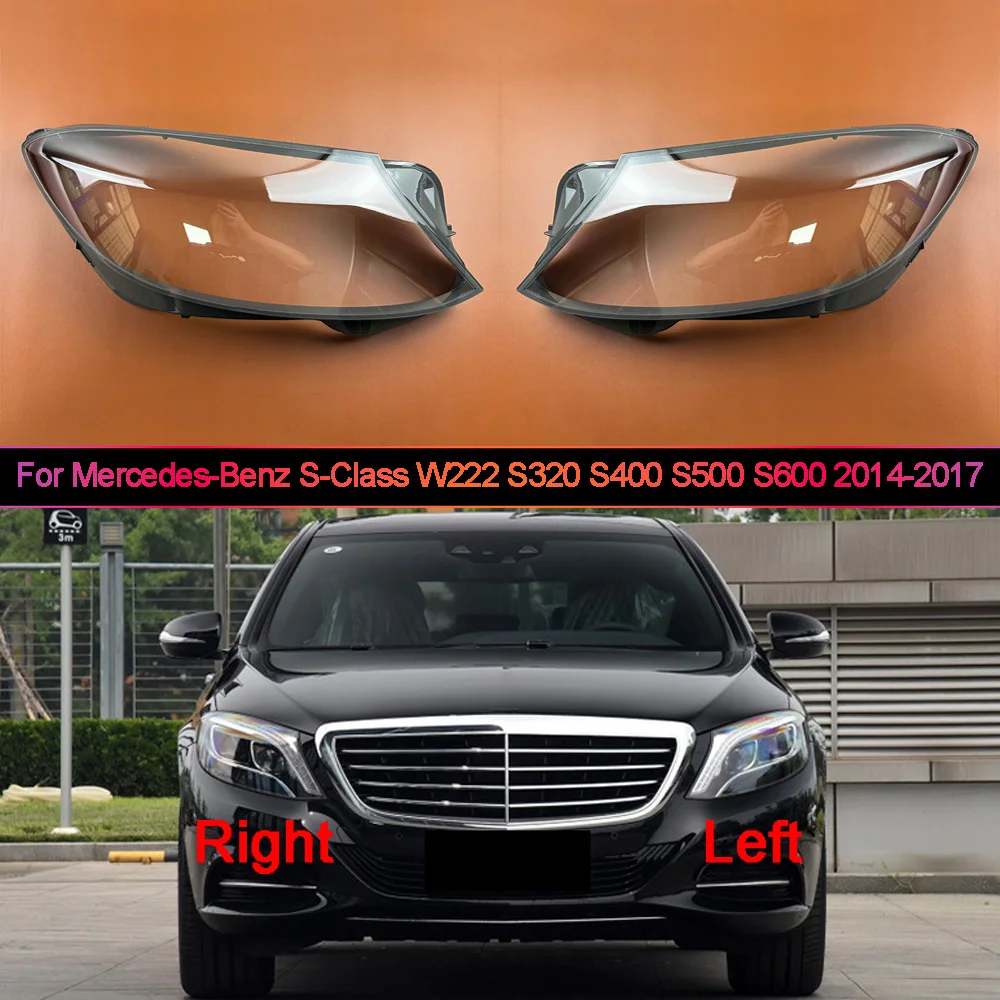 Für Mercedes-Benz S-Klasse W222 S320 S400 S500 S600 2014-2017 Auto Frontscheinwerfer-Abdeckung Lampenschirm Lampenabdeckung Scheinwerfergehäuse
