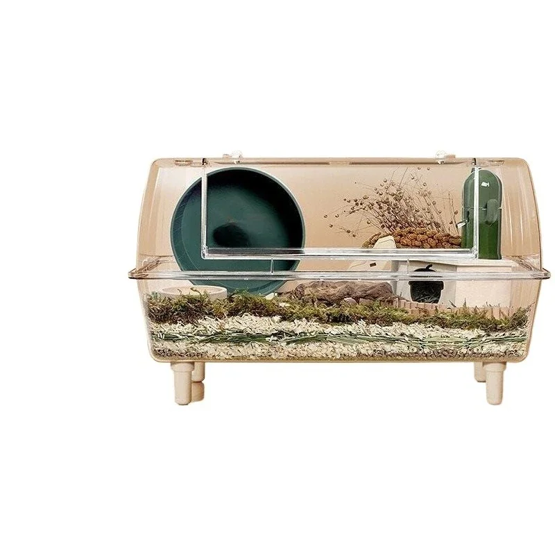 

Hamster cage, acrylic transparent cage, feeding box