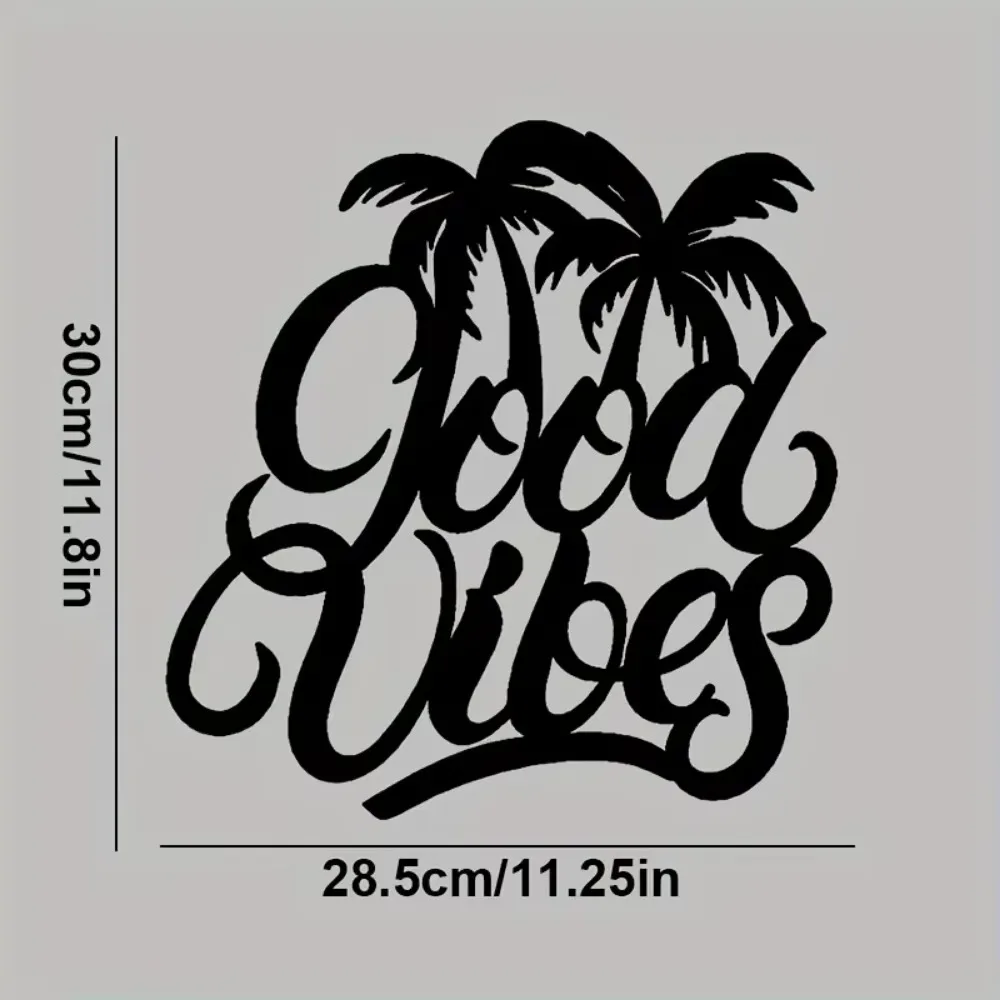 Home Decor: Good Vibes Metal Wall Art