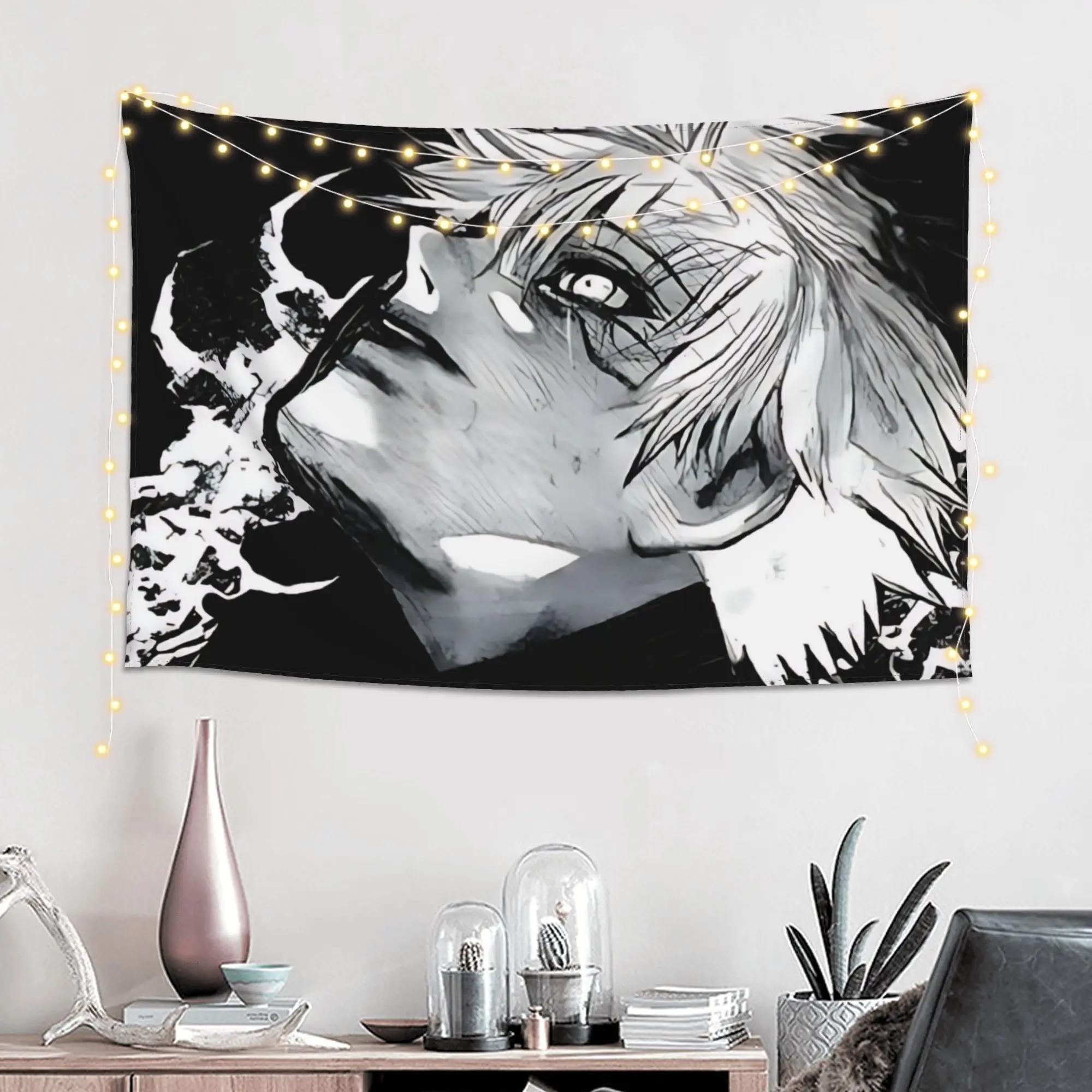 Cutecore Halloween Tokyo Ghoul Kaneki Tapestry Bedroom Decoration  Wall Hanging Blanket Tapestry Cool Stuff For Room