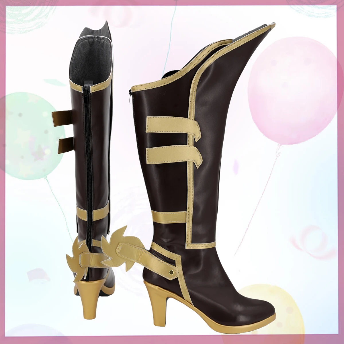 LOL Ashe Western Angel Cosplay Sapatos Botas de salto alto feitas sob medida