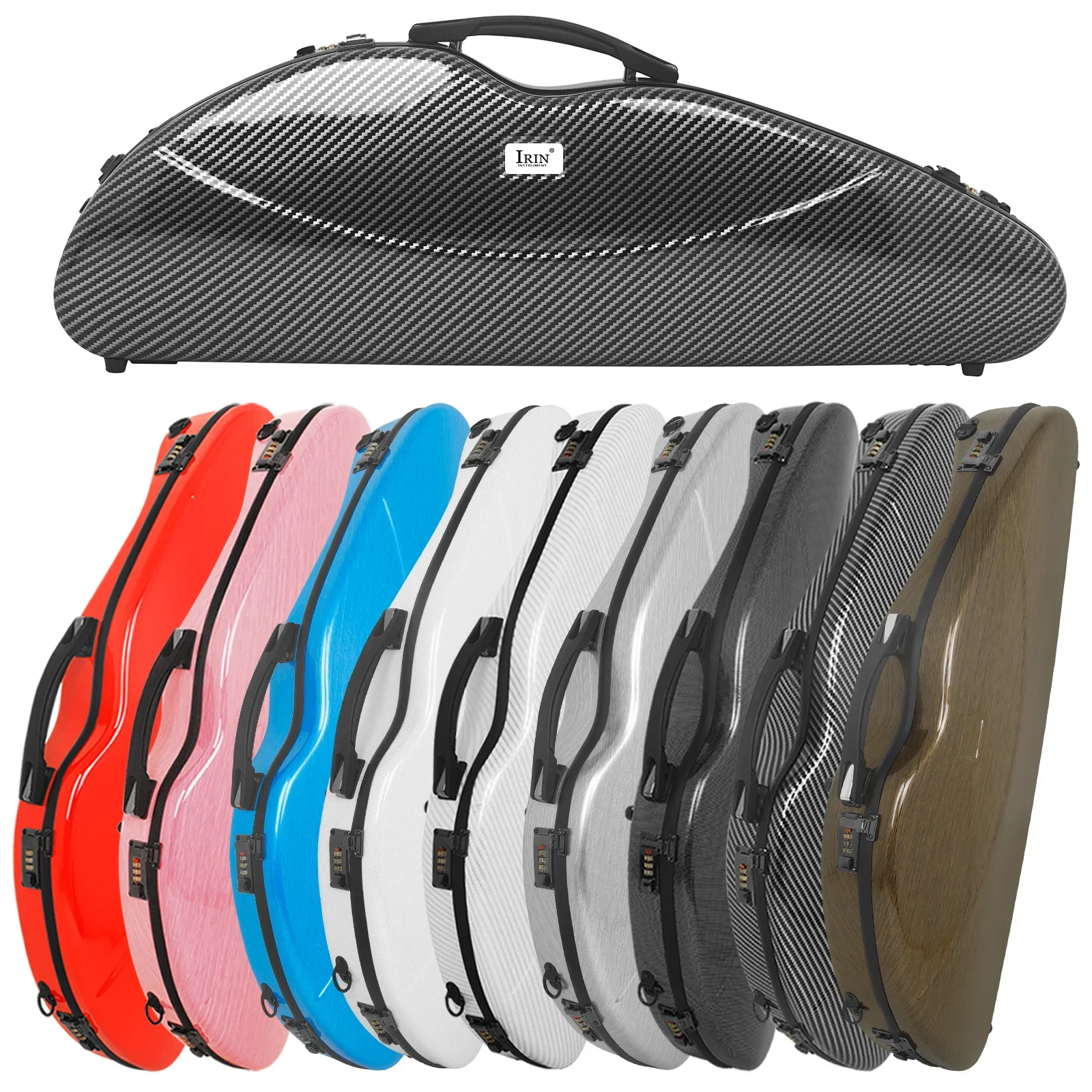 IRIN Violin Case VB-20 Carbon Fiber Violin Box High Quality Lightweight Sturdy Composite Material Double Shoulder Strap Bag