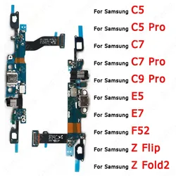 Voor Samsung Galaxy F52 Z Flip Fold2 C5 C7 C9 Pro E5 E7 Lading Board Usb Connector Poort Opladen PCB socket Onderdelen
