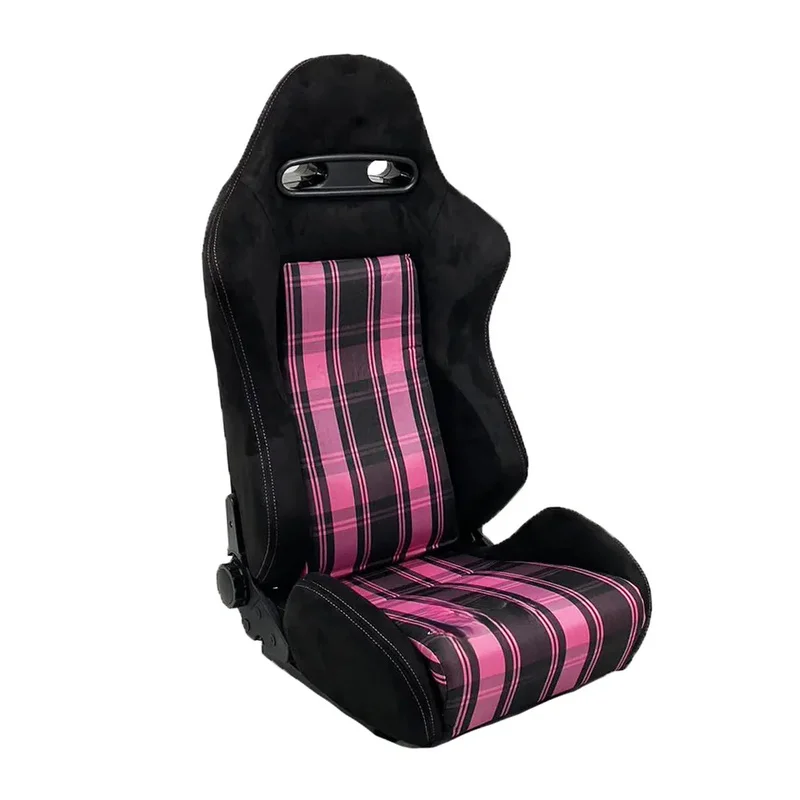 Sim Racing Style Bucket Seat Leather Adjustable for Gaming Station Vehicle Use Superior view 2