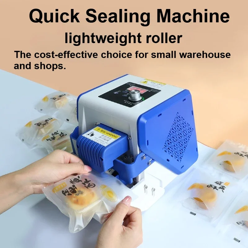 Automatic Continuous Band Sealer Machine with Digital Temperature Speed Control Plastic/PVC Sealer for Commercial Home Packaging