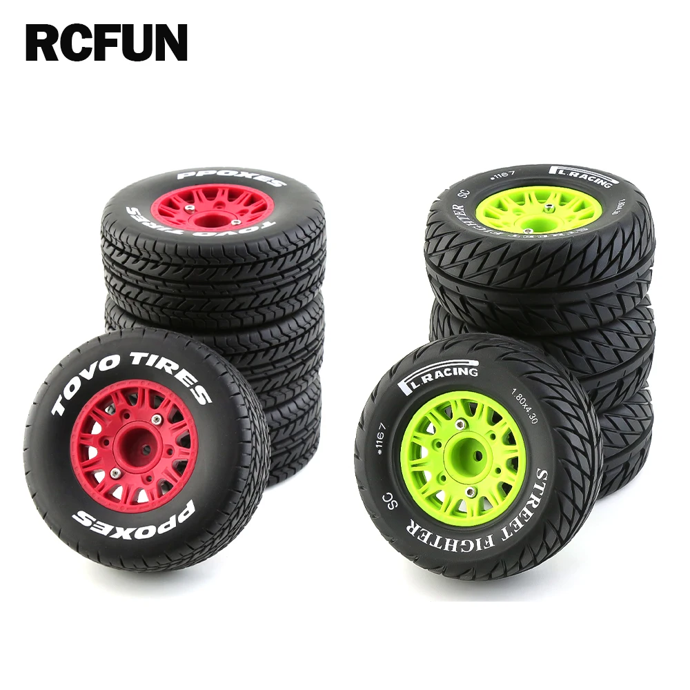 4pcs 113mm Rubber RC Racing Car Tires On Road Wheel Rim For 1:8 1:10 Scale Model HSP HPI RC Car Part Tires 94123 94122 CS XIS