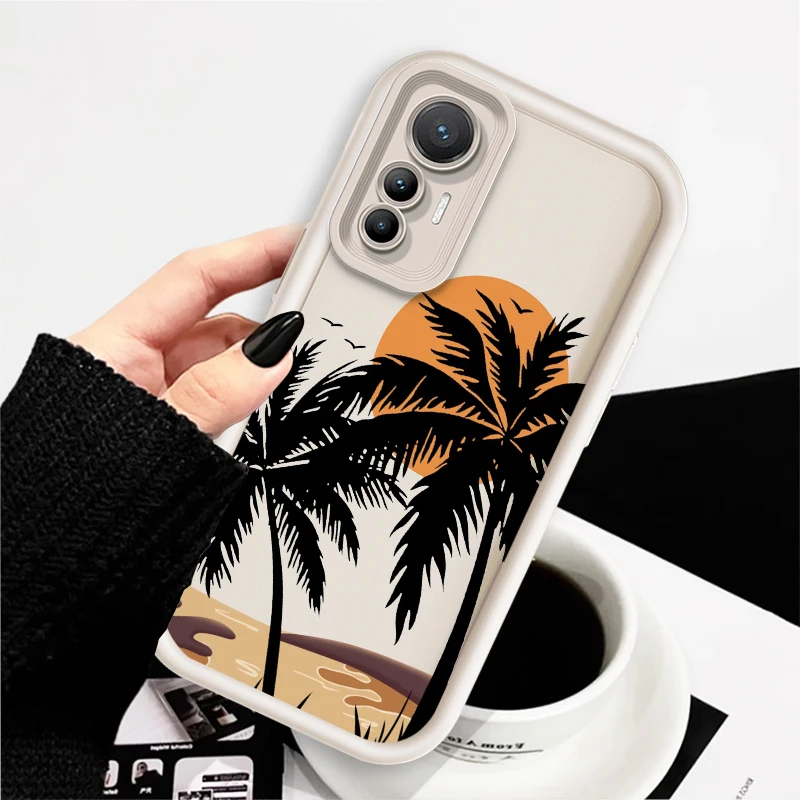 Coconut Tree Sun Beach Eye Ladder For Xiaomi MI 14 12T 11 Lite Poco M3 X5 X4 F5 F4 F3 F2 GT Pro 5G Cover Phone Case