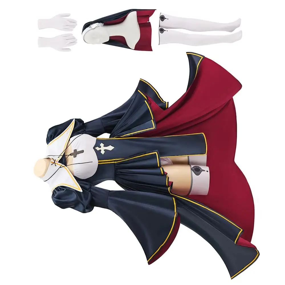 

Character Nun Charlotte Cosplay Figure Vibrastar Sister Costume Sexy Suits Halloween Carnival Party Outfit