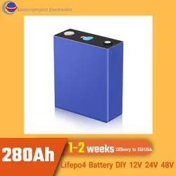 New Lifepo4 Battery 3.2V 280AH Lifepo4 Cells Rechargeable Lithium iron phosphate Cell DIY 12V 24V 48V Grade A+ THLD Pack battery