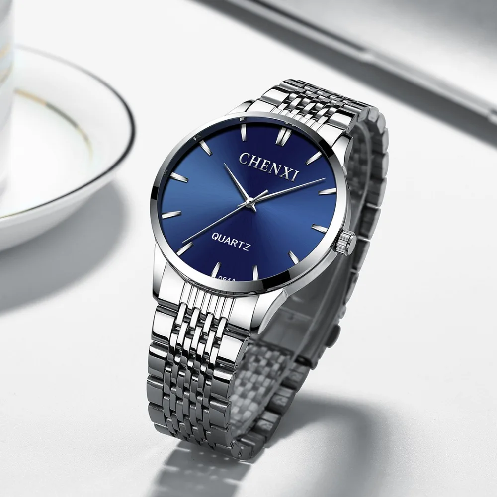 CHENXI Simple Mens Quartz Watches Top Luxury Brand Business Watch Men Fashion Casual Waterproof Stainless Steel Wristwatch