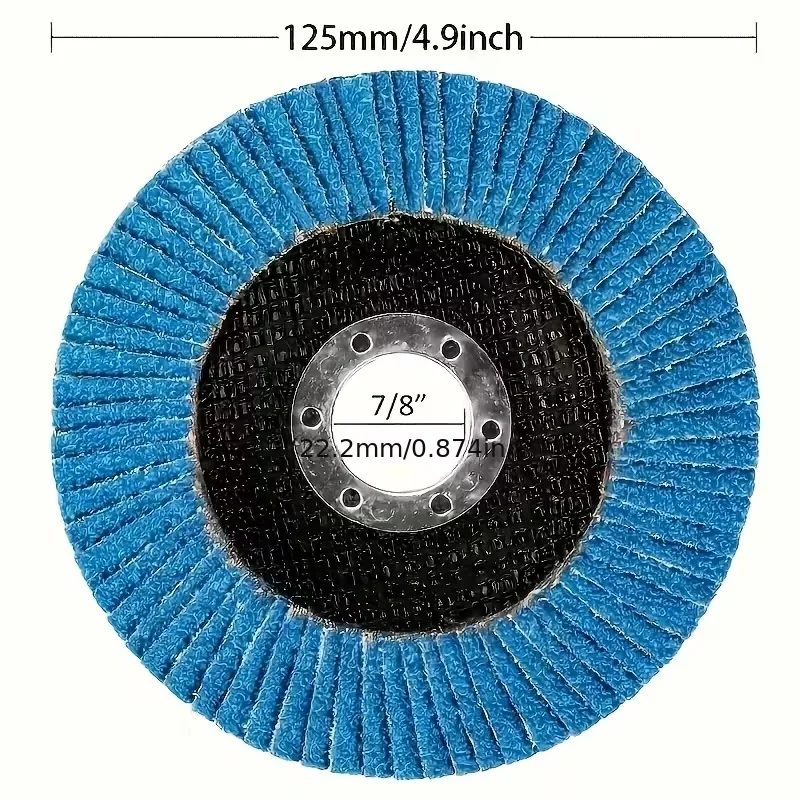 22Pcs 125mm Strip Sanding Discs Angle Grinder Sanding Pads Assorted Grit 40 60 80 120 Aluminum Oxide Sandpaper Sheet