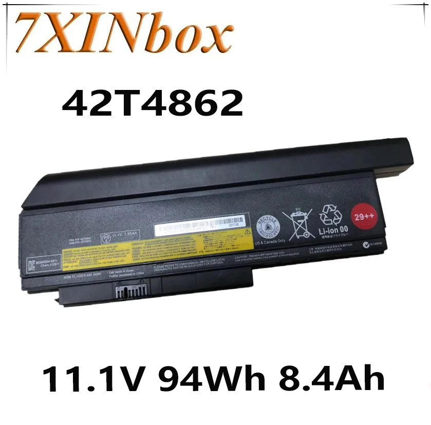 7XINbox 11.1V 94Wh 42T4862 42T4861 42T4865 42T48634 2T4873 Laptop Battery for Lenovo ThinkPad X220 X220i 0A36282 0A36282 0A36283