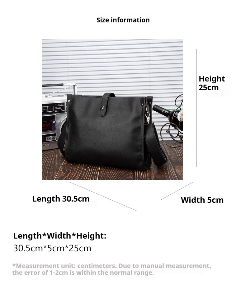 Leather Messenger Shoulder Crossbody Bags for Men Work Business Vintage Hasp Buckle Big Capacity Adjustable Straps Satchel Bags