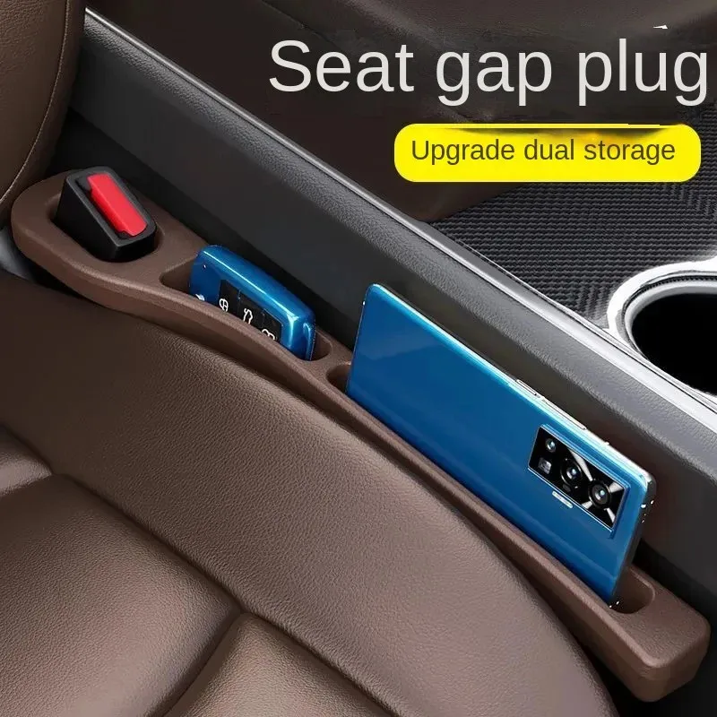 Fit for 2PCS Car Seat Gap Filler Between Seats Console Organizer Seat Crevice Storage Box Bag Decoration Interior Auto