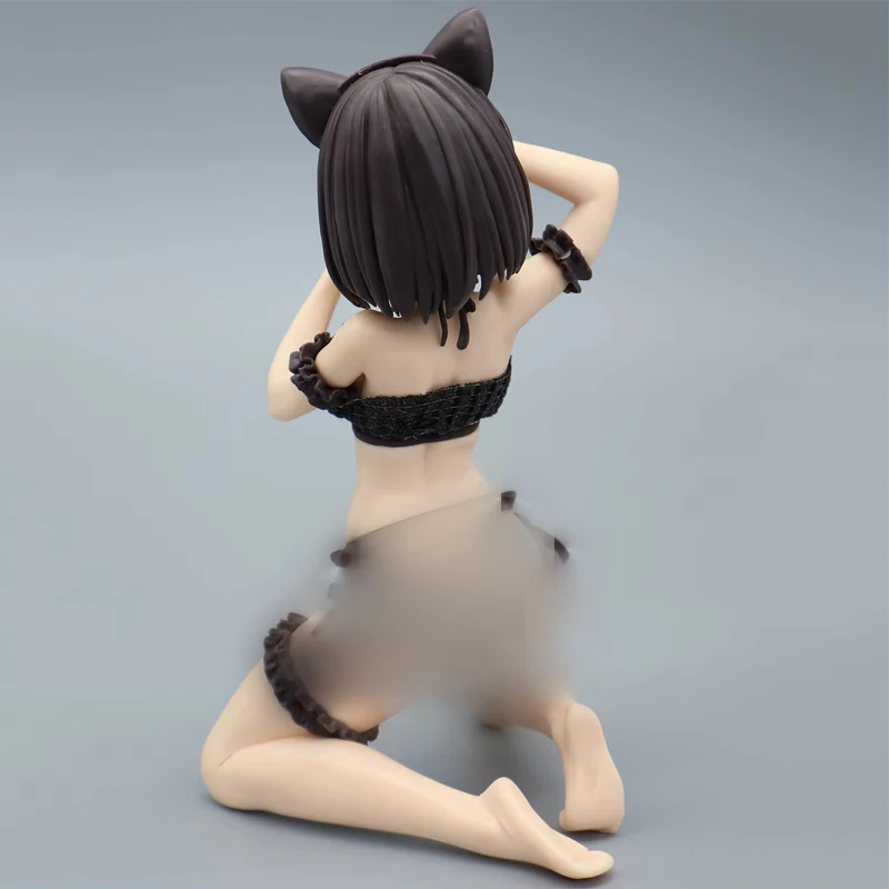 Rosa 15cm ayaka-chan 1/6 escala anime figura de ação pvc hentai coleção boneca modelo brinquedo presente rugido posando na frente do espelho