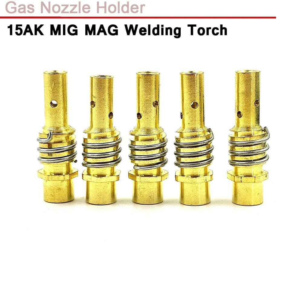 2/5/10pcs หัวฉีดแก๊สสําหรับ MIG/MAG เชื่อมไฟฉาย Contact TIP เครื่องมืออะไหล่หัวฉีดแก๊สผู้ถือหัวฉีดฤดูใบไม้ผลิอะไหล่