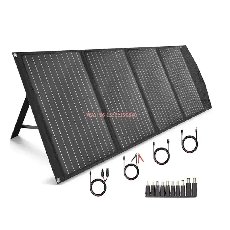 wmwmnu Portable Foldable Solar Panel Charger 60W 80W 100W 120W 12V Flexible Sunpower Battery for Camping CE Certified