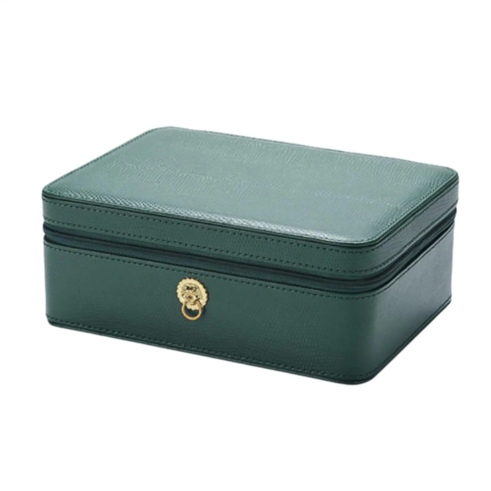 Portable Jewelry Case Organizer for Dressing Table with Gathered Pockets and Circlet Slots for Accessories