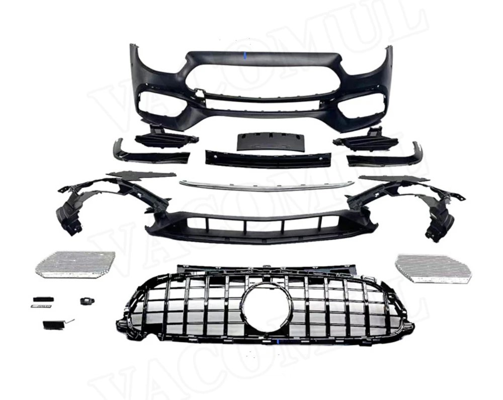 

PP Car Body Kits for Benz W213 E260 E300 E350 E63S 2021 Front Bumper Lip Rear Diffuser Rear Spoiler Splitters Front Grill