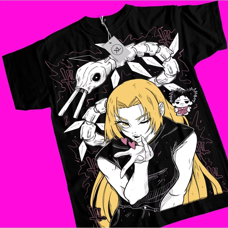 

Trend Summer 2025 Cosplay Neutral Black and White Kenjaku Choso Jujutsu Horror Anime Shirt All Sizes Yuki Tsukumo T-shirt