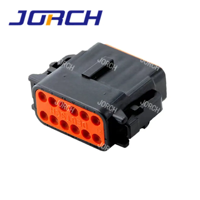 12-poliger wasserdichter DTM Deutsch-Stecker für Kfz-Steckverbinder mit Stiften DTM04-12PB DTM06-12SB Schwarz K