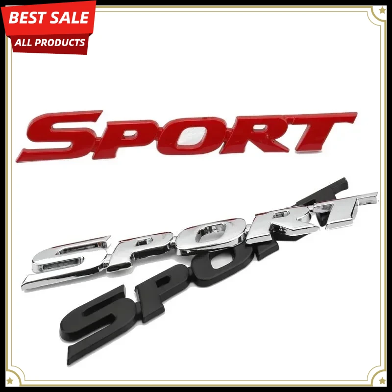 3D Metal SPORT Car Emblem Badge Sticker Decal for Fender Trunk Accessories Suitable for BMW KIA Audi Corolla Camry CHR view 3