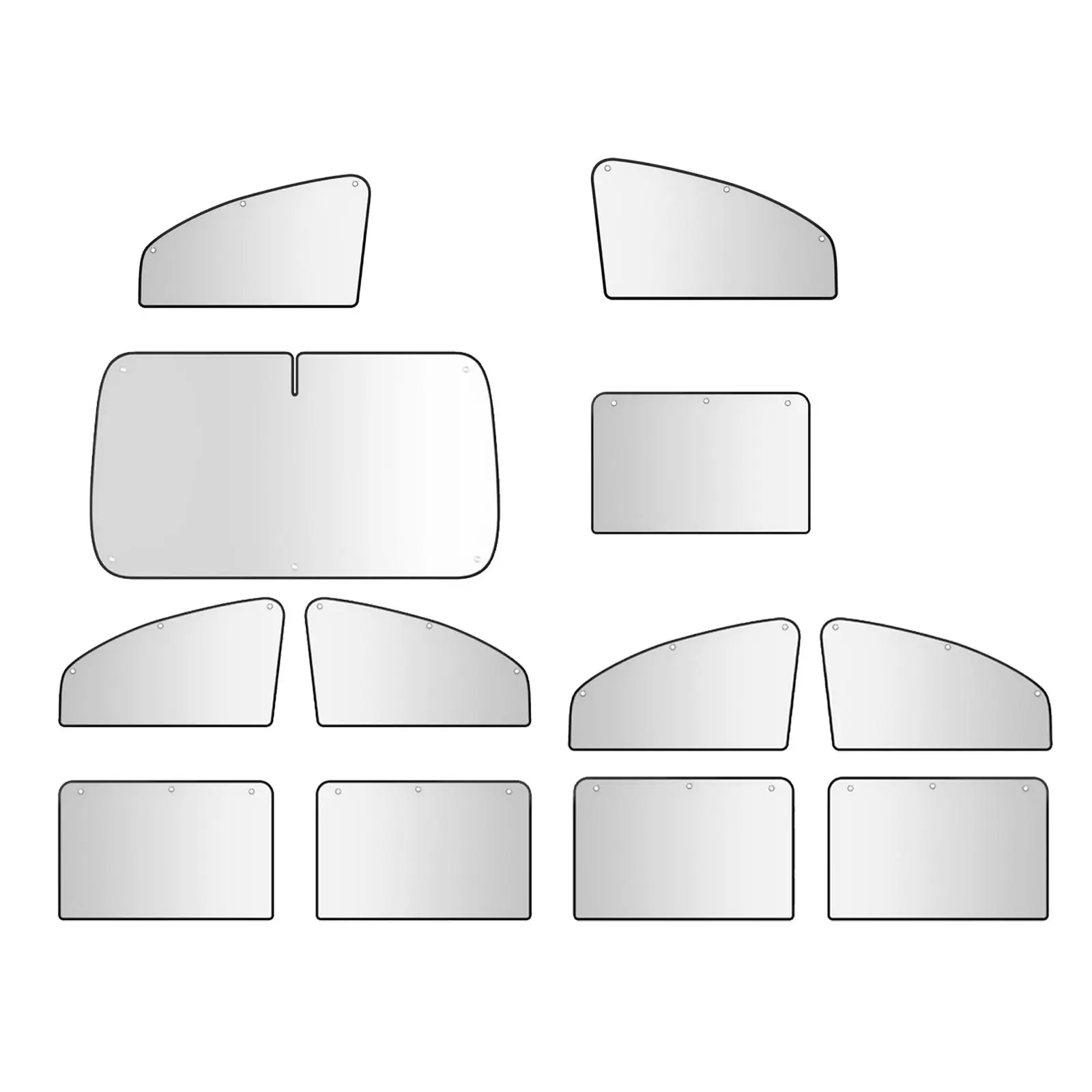 نافذة السيارة الظل الزجاج الأمامي العزل الحراري ديكور طوي سهلة التركيب لوازم غطاء الشمس للسيارات سيارة الداخلية SUV #1