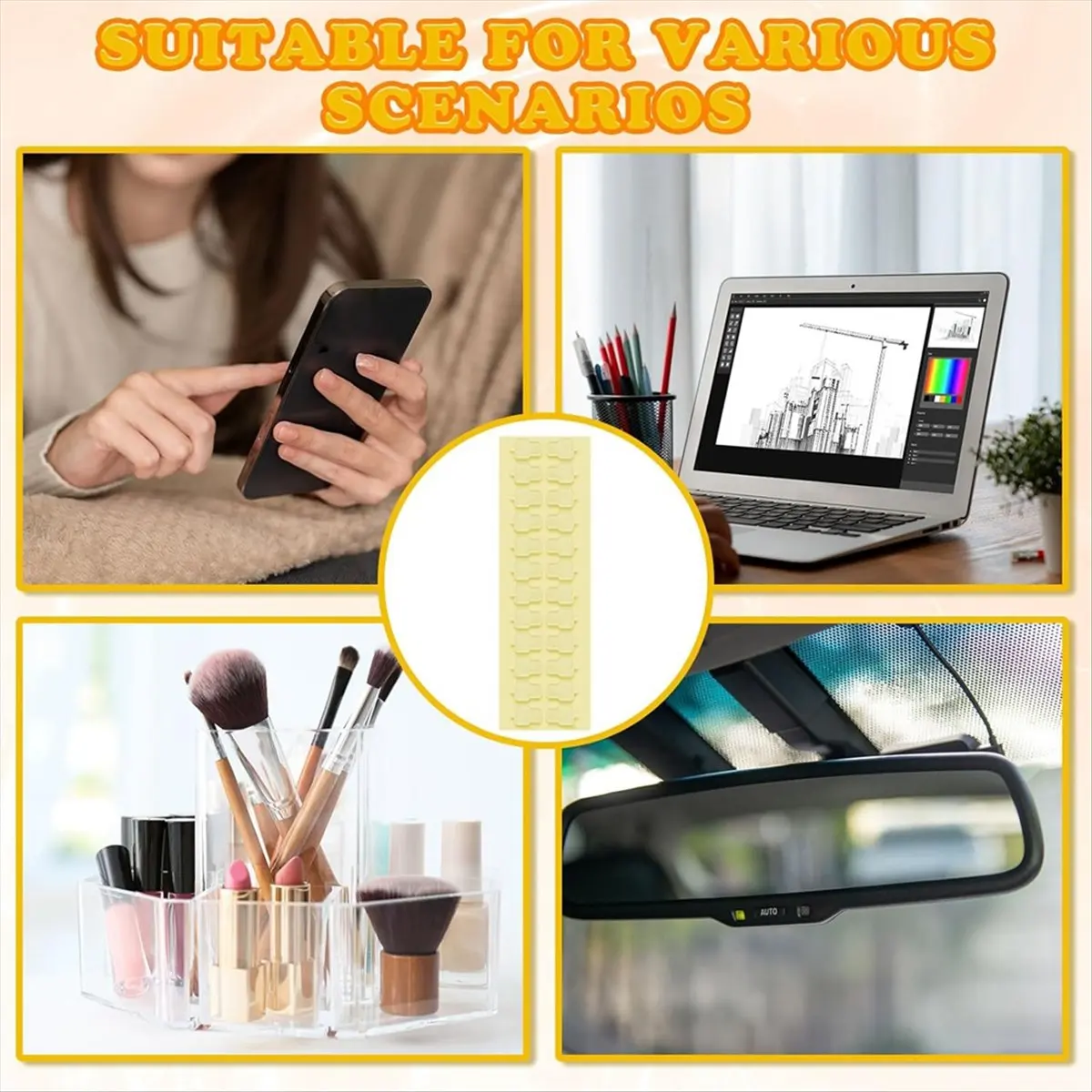 AA77 NEW  216 Pcs Adhesive Tape Compatible with -Baby, Double Sided Clear Adhesive Pads Sticky Putty for Doll