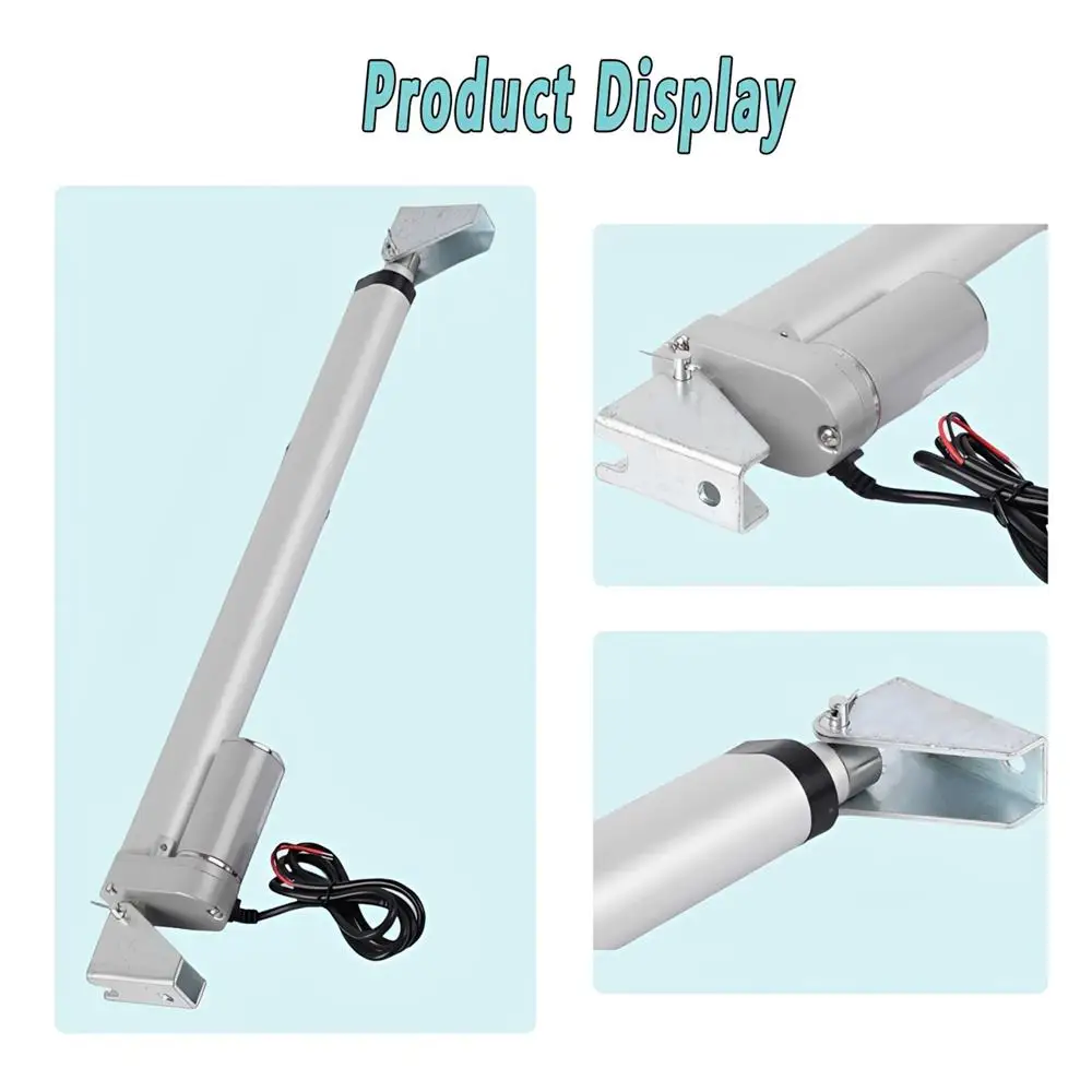 محرك كهربائي بقضيب دفع DC12V/24V دفع عالي 100 كجم السكتة الدماغية 100/300/500 مللي متر المحرك الخطي لمعدات التشغيل الآلي