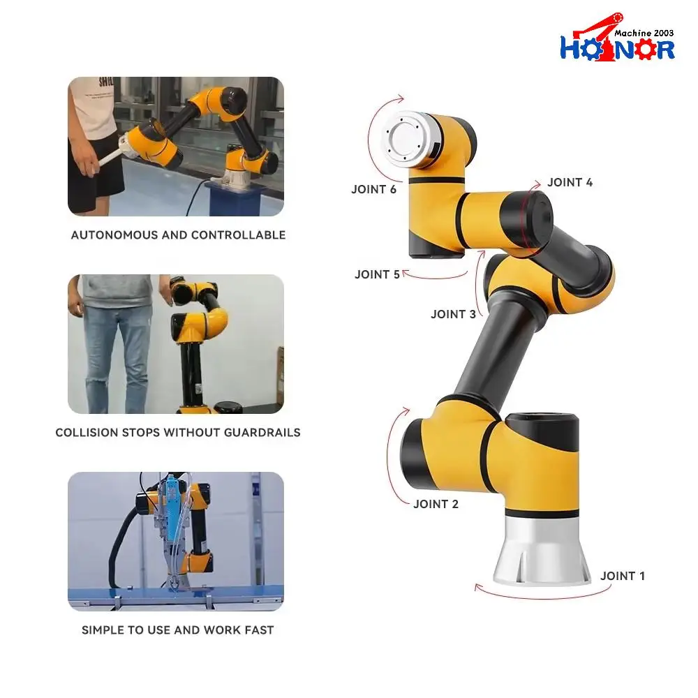 Fully Automatic Cobot Robot Arm PLC Controlled High Speed Stacking Machine 304 Stainless Steel For Box Stacking Box Erector Food