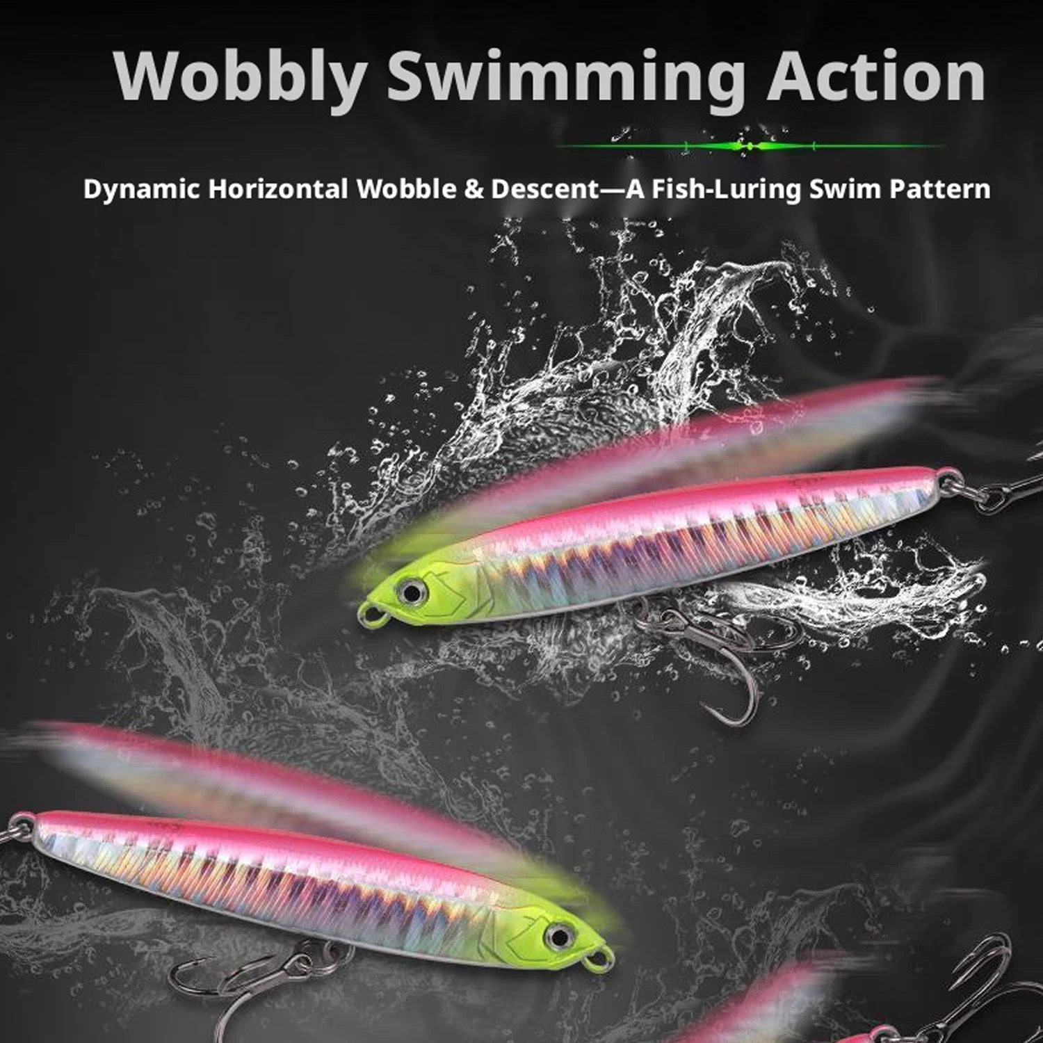 5 Stück sinkende Bleistiftköder 10g 14g 16g 18g 24g Wobbler Swimbait-Set mit Haken Popper Meeresfischerei-Köder Künstlicher Köder (Geschenk-Köderbox) – Detail 3