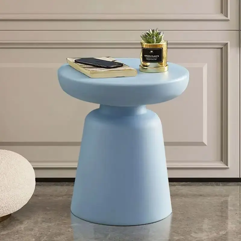 Nordic Style Plastic round Coffee Table Modern Minimalist Bedside Balcony Bay Window Bedroom Furniture Creative round Desk