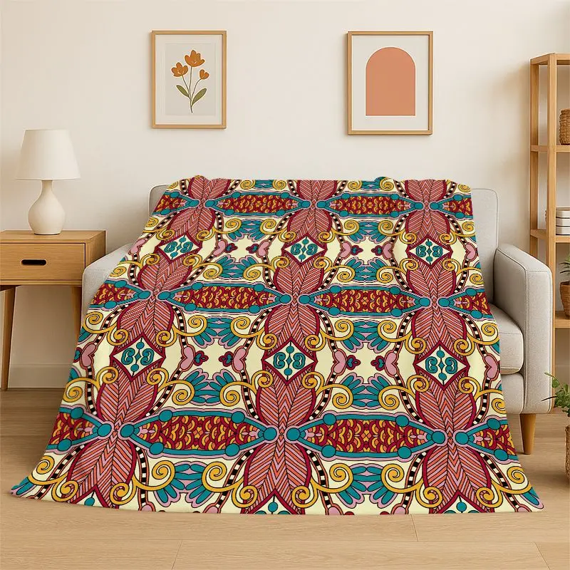 Fashion Nordic Bohemia Luxury Flannel Blanket Soft Throw Blanket for Bedroom Living Room Bed Travel Camping Picnic Nap Cover