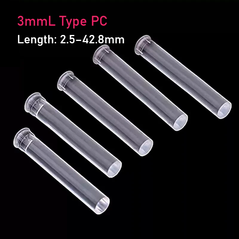10pcs LED Light Guide Rod Round Head 3mm Aperture Diameter PC Transparent With Card Mark Indicator Light Guide Cap