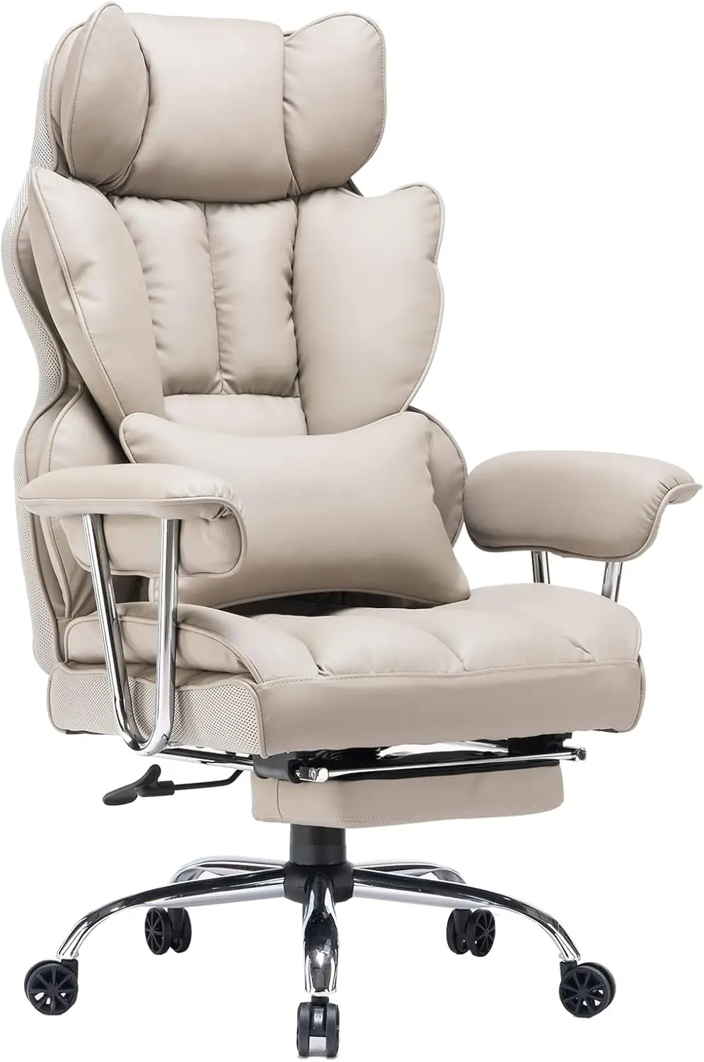 Desk Office Chair 400LBS, Big and Tall Office Chair, PU Leather Computer Chair