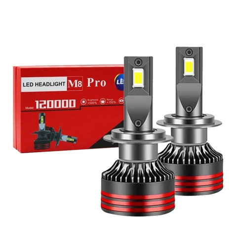 Imagen 1 del producto Faro LED para coche M8 Pro de alto brillo H4 haz alto/bajo H8 H11 H7 9005 foco láser retroadaptación lámpara de coche Plug-and-Play