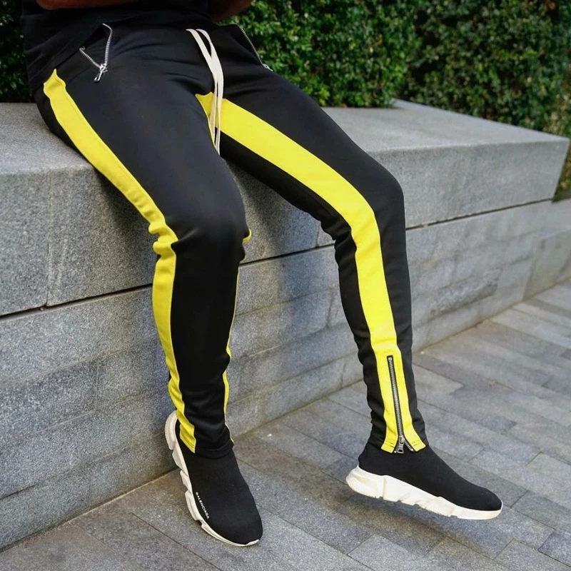 Mens Joggers Casual Pants Fitness Men Sportswear Tracksuit Bottoms Skinny Sweatpants Trousers Navy blue Gyms Jogger Track Pants