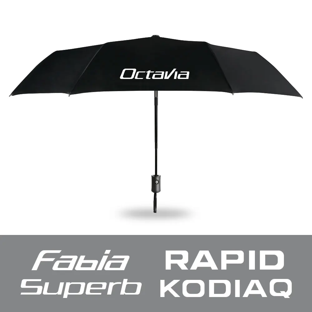 Modello di Auto LOGO ombrello per Skoda Octavia Fabia Rapid Superb Kodiaq Scala Karoq Citigo Kamiq Roomster Auto anti-uv accessori