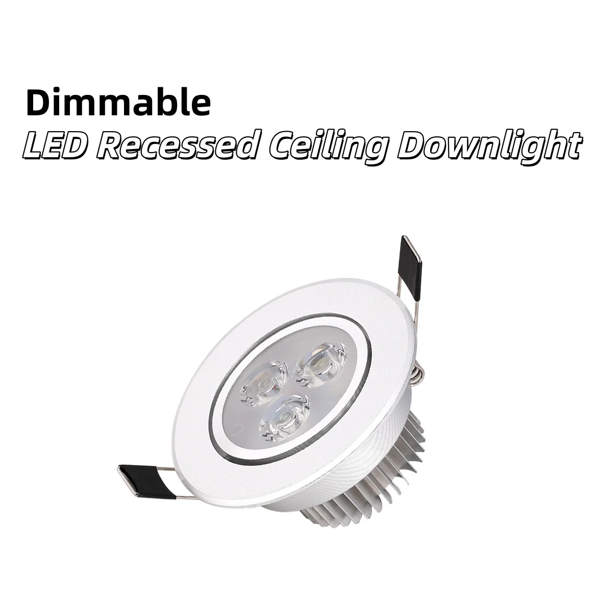 12V Recessed LED Ceiling Light 3W Cool White Light Energy Saving Round LED Downlight for Home Hallway House Lighting