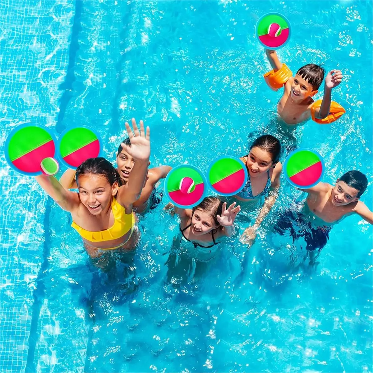 update. Kids Toys Toss and Catch Ball Game 6 Paddles 3 Balls Outdoor Beach Pool Yard Family Games Toys for 3-12 Boys Girls Games