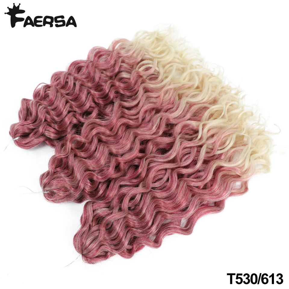 Tief gewelltes Twist-Häkelhaar, Afro-Locken, Wasserwellen-Häkelzöpfe, synthetische lockige Flechten-Haarverlängerungen für Frauen, 45,7–61 cm – Detail 22
