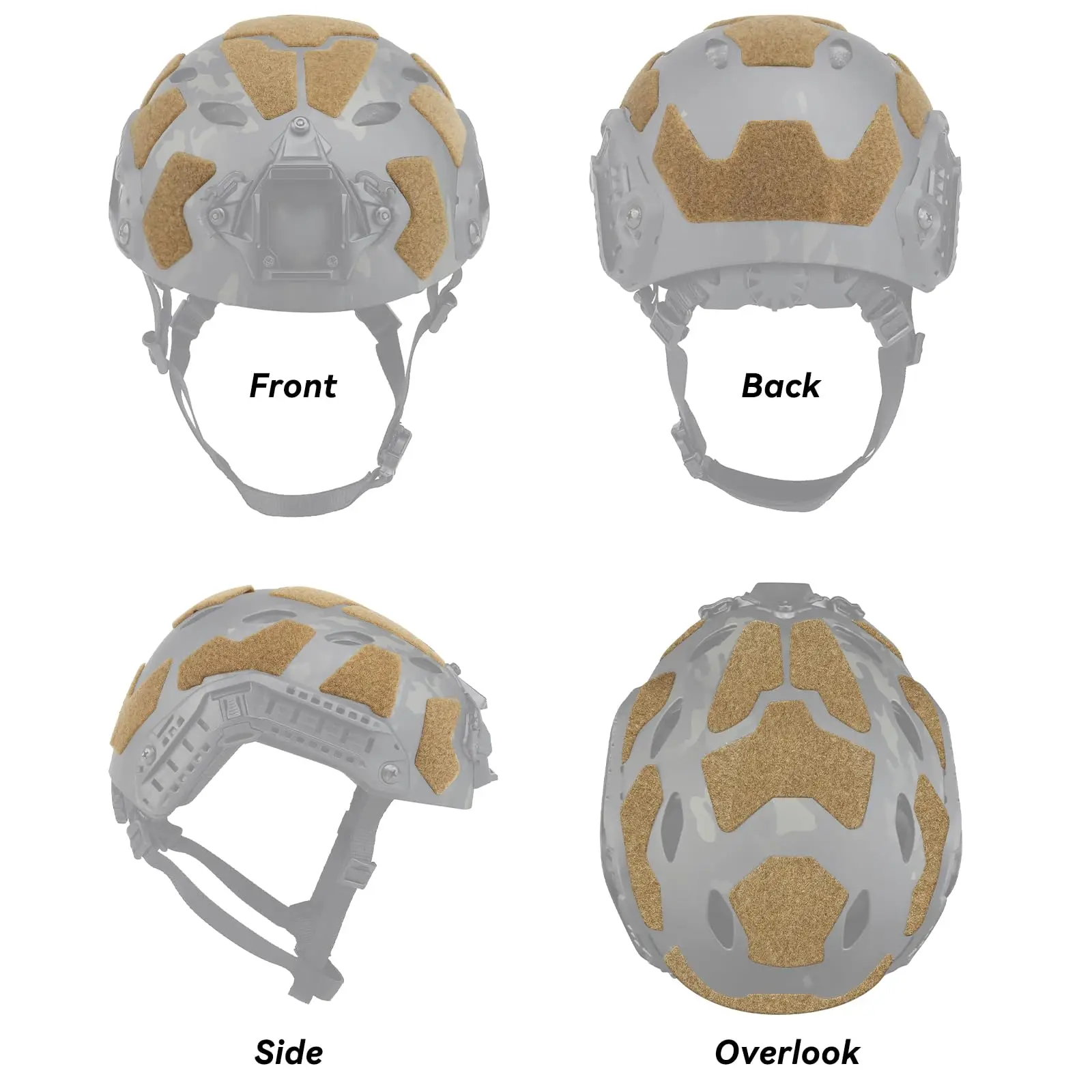 11Pcs Super High Cut Tactical FAST Helmet Magic Helmet Patches Hook Loop Fastener Sticky Helmet Accessories