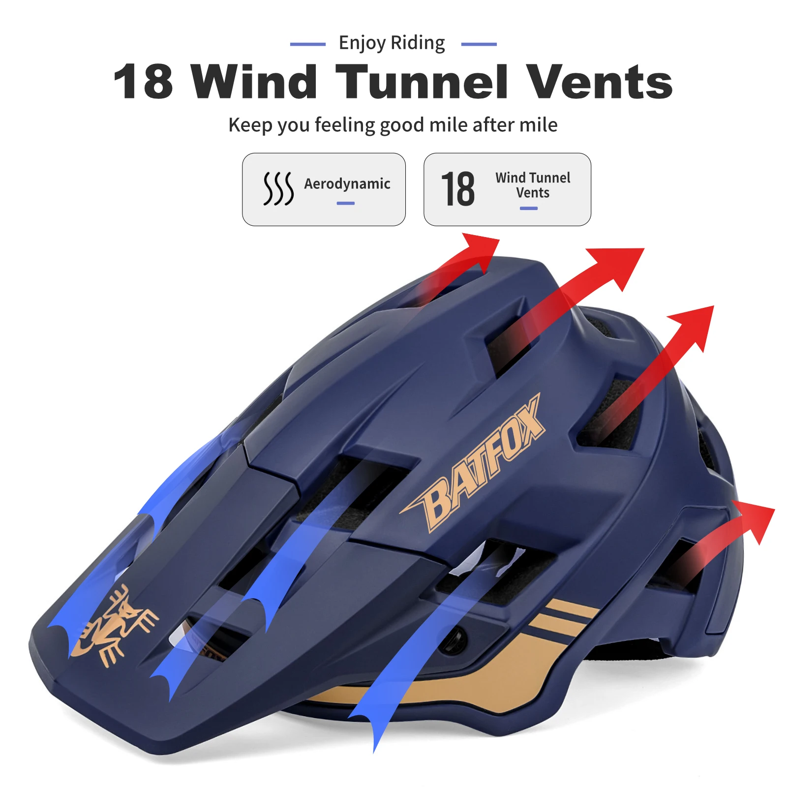 

BATFOX Road Mmountain Bike helmet Men Electric scooter Racing Cycling Safety Gear Women Impact-resistant MTB Bicycle Helmets