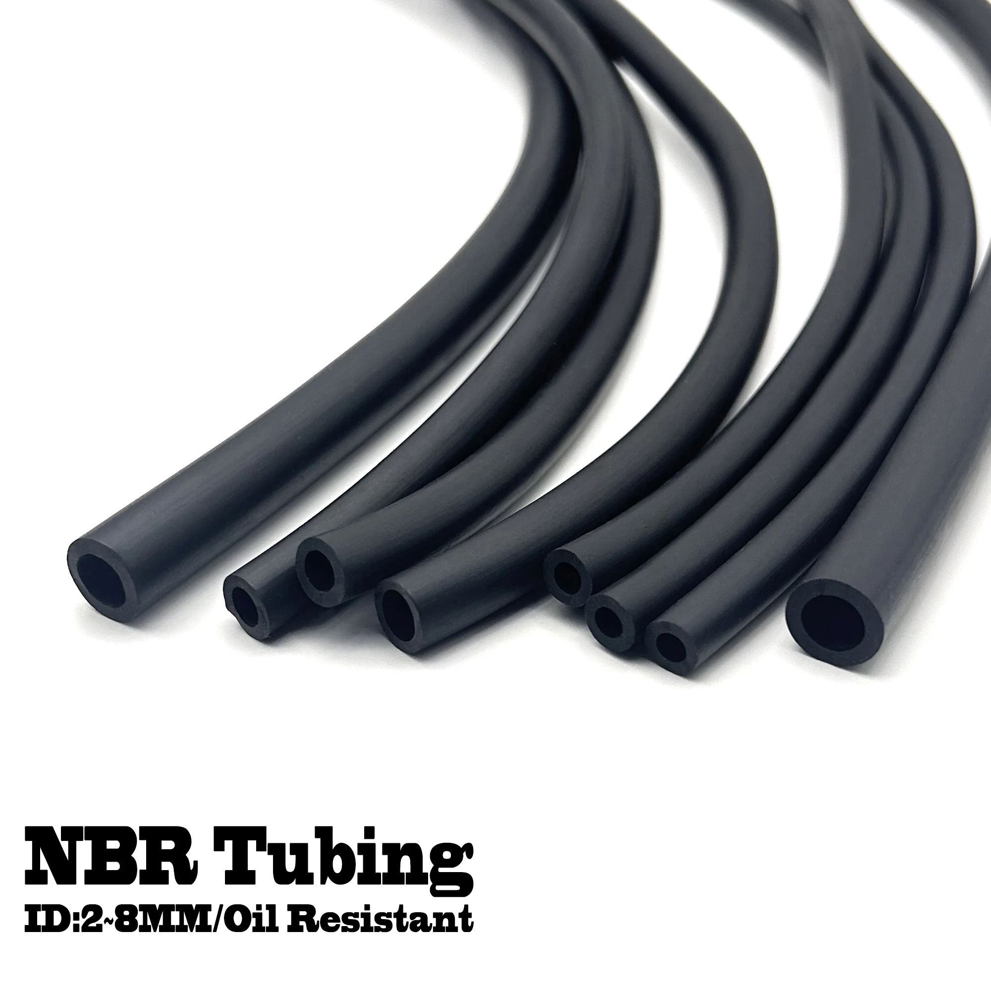 ID 2 2.5 3 4 4.5 5 6 7 8 mm High-Temp/Oil Resistant Car Hose NBR Nitrile Rubber Fuel Tube Motorcycle Low Pressure Diesel Pipe