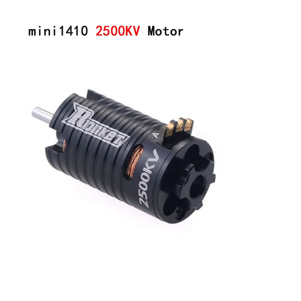 ROCKET-RC MINI 1410 2500KV 3500KV 5500KV 7500KV 9500KV Brushless Motor for 1/24 1/28 1/32 RC Car Wltoys Scx24 Kyosho  K969 K989