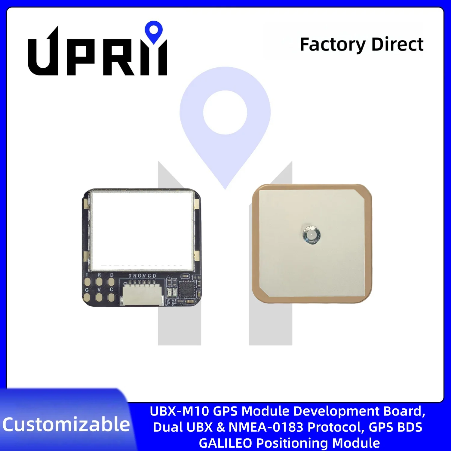 UBX‑M10 GPS Module Development Board, Dual UBX & NMEA‑0183 Protocol, GPS BDS GALILEO Positioning Module